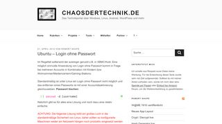 
                            11. Ubuntu – Login ohne Passwort – ChaosDerTechnik.de