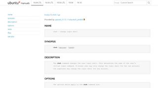 
                            11. Ubuntu Manpage: chsh - change login shell