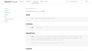 
                            10. Ubuntu Manpage: lxdm - LXDE Display Manager (Login screen)
