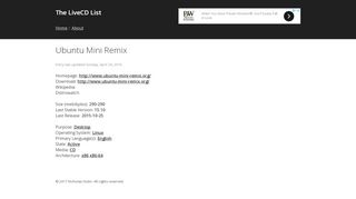 
                            7. Ubuntu Mini Remix · The LiveCD List