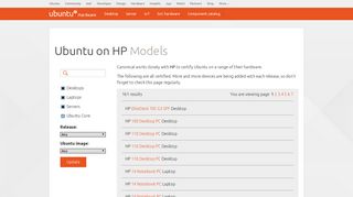 
                            4. Ubuntu on HP Models | Ubuntu
