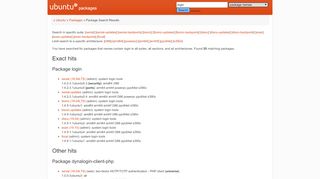 
                            1. Ubuntu – Package Search Results -- login