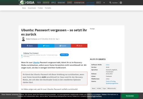 
                            3. Ubuntu: Passwort vergessen – so setzt ihr es zurück – GIGA
