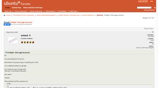 
                            12. [ubuntu] Proftpd - 530 Login incorrect - Ubuntu Forums