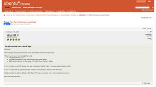 
                            8. [ubuntu] Pure-ftp virtual users cannot login - Ubuntu Forums