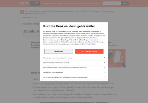 
                            1. Ubuntu: Root-Passwort ändern - so geht's - CHIP