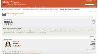 
                            9. [ubuntu] Samba users without home directory - Ubuntu Forums