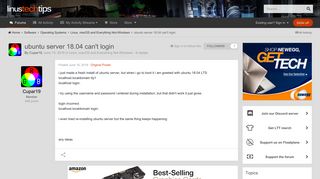 
                            10. ubuntu server 18.04 can't login - Linux, macOS and Everything Not ...