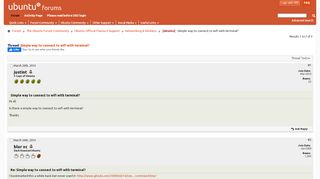 
                            4. [ubuntu] Simple way to connect to wifi with terminal? - Ubuntu Forums