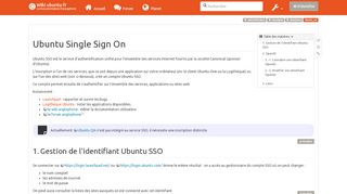 
                            7. Ubuntu Single Sign On - Doc Ubuntu - Ubuntu-fr