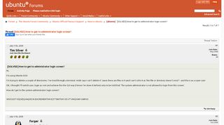 
                            2. [ubuntu] [SOLVED] How to get to administrator login screen ...