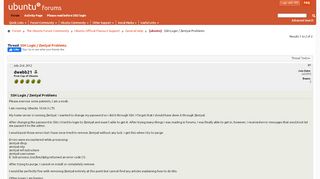 
                            11. [ubuntu] SSH Login / Zentyal Problems - Ubuntu Forums