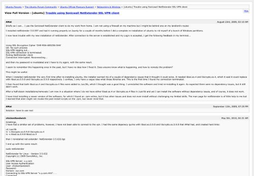 
                            13. [ubuntu] Trouble using Sonicwall NetExtender SSL-VPN client ...