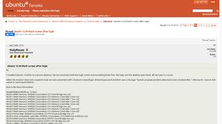 
                            3. [ubuntu] ubuntu 12.04 black screen after login - Ubuntu Forums