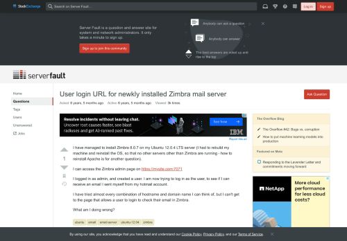 
                            8. ubuntu - User login URL for newkly installed Zimbra mail server ...