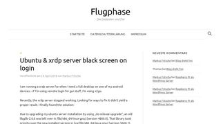 
                            7. Ubuntu & xrdp server black screen on login – Flugphase