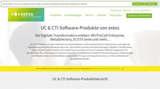 
                            4. UC & CTI Software-Produkte : estos : enables easy communication