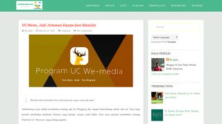 
                            10. UC News, Jadi Jutawan Hanya dari Menulis ~ Catatan Pencerahan