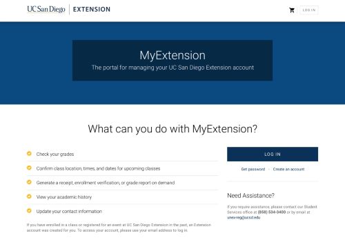 
                            1. UC San Diego MyExtension