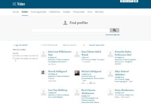 
                            13. UC SYD - Profiler - UC Viden - Professionshøjskolernes Videndatabase