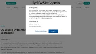 
                            4. UC Vest og Syddansk Universitet etablerer ny uddannelse | Esbjerg ...