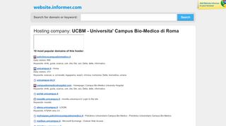 
                            10. UCBM - Universita' Campus Bio-Medico di Roma at Website Informer