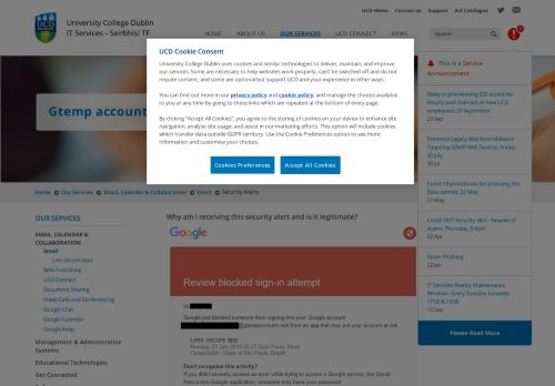 
                            3. UCD IT Services - Security Alerts - University College Dublin