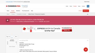 
                            10. UCI NO ONLINE STATUS CHECK LOGIN PROBLEM - Canadavisa.com