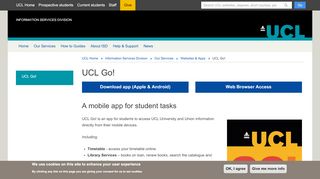 
                            5. UCL Go! | Information Services Division - UCL - London's Global ...