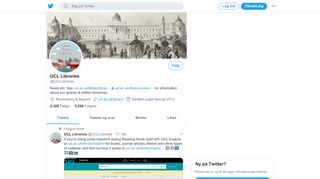 
                            5. UCL Libraries (@UCLLibraries) | Twitter