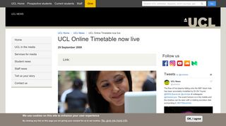 
                            2. UCL Online Timetable now live