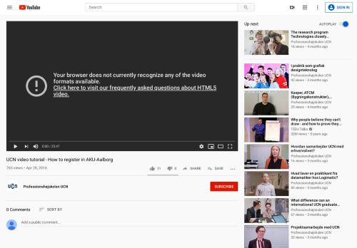 
                            10. UCN video tutorial - How to register in AKU-Aalborg - YouTube