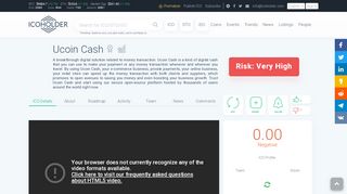 
                            10. Ucoin Cash ICO Rating, Reviews and Details | ICOholder