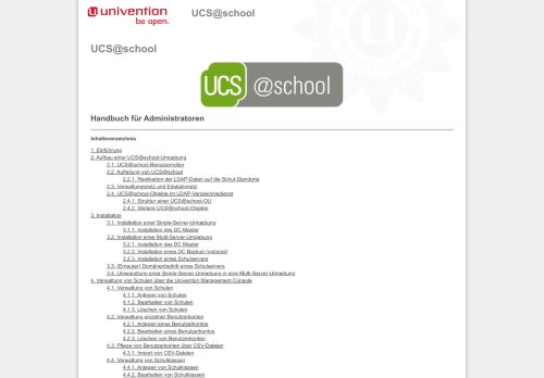 
                            9. UCS@school - Univention Docs