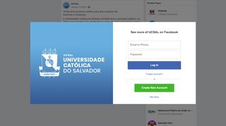 
                            12. UCSal abre processo seletivo para aluno especial... - Facebook