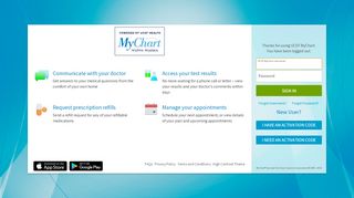 
                            3. UCSF MyChart - Login Page