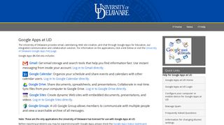 
                            6. UD IT: Google Apps at UD - University of Delaware