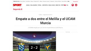 
                            11. UD Melilla 2 - 2 UCAM Murcia: Empate a dos entre el Melilla y el ...