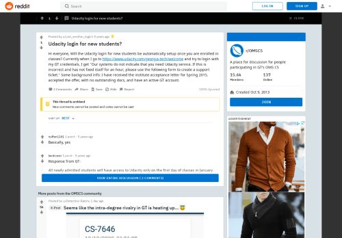 
                            6. Udacity login for new students? : OMSCS - Reddit