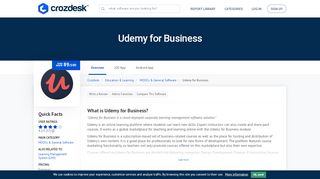 
                            12. Udemy for Business Reviews, Pricing and Alternatives | Crozdesk