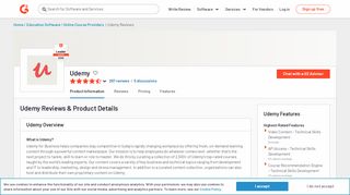 
                            10. Udemy Reviews 2019: Details, Pricing, & Features | G2