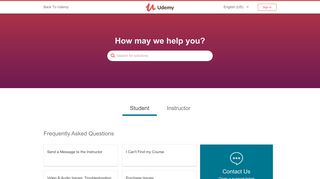 
                            8. Udemy Support