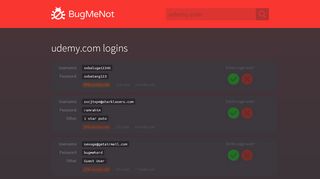 
                            2. udemy.com passwords - BugMeNot