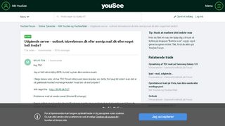 
                            6. Udgående server - outlook.tdcwebmore.dk eller asmtp.mail.dk eller ...
