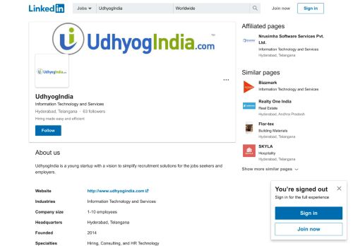 
                            6. UdhyogIndia | LinkedIn