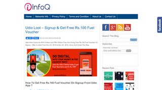 
                            5. Udio Loot – Signup & Get Free Rs.100 Fuel Voucher | InfoQ