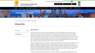 
                            10. Udyog Setu - Investor's Guide Directorate of Industries, Government of ...