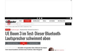 
                            9. UE Boom 3: Bluetooth-Box im Test - COMPUTER BILD