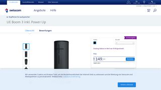 
                            10. UE Boom 3 inkl. Power Up | Swisscom