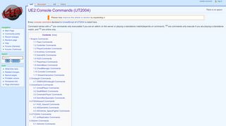 
                            8. UE2:Console Commands (UT2004) - Unreal Wiki